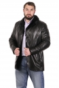 Мужская кожаная куртка из натуральной кожи на меху с воротником, отделка норка 8022673-4
